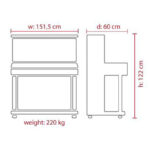 پیانو فویریخ 122 یونیورسال سفید FEURICH 122 UNIVERSAL WHITE - Image 5