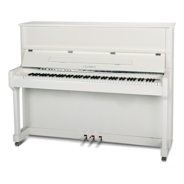پیانو دیواری سفید فویریش 122 یونیورسال UPRIGHT FEURICH PIANO 122 UNIVERSAL