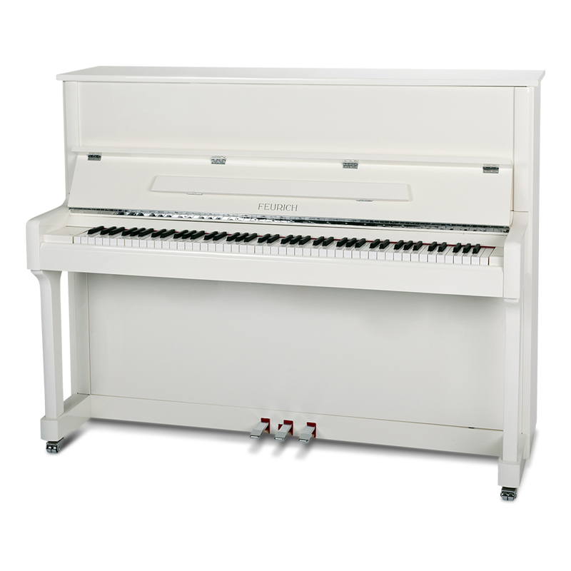 پیانو دیواری سفید فویریش 122 یونیورسال UPRIGHT FEURICH PIANO 122 UNIVERSAL