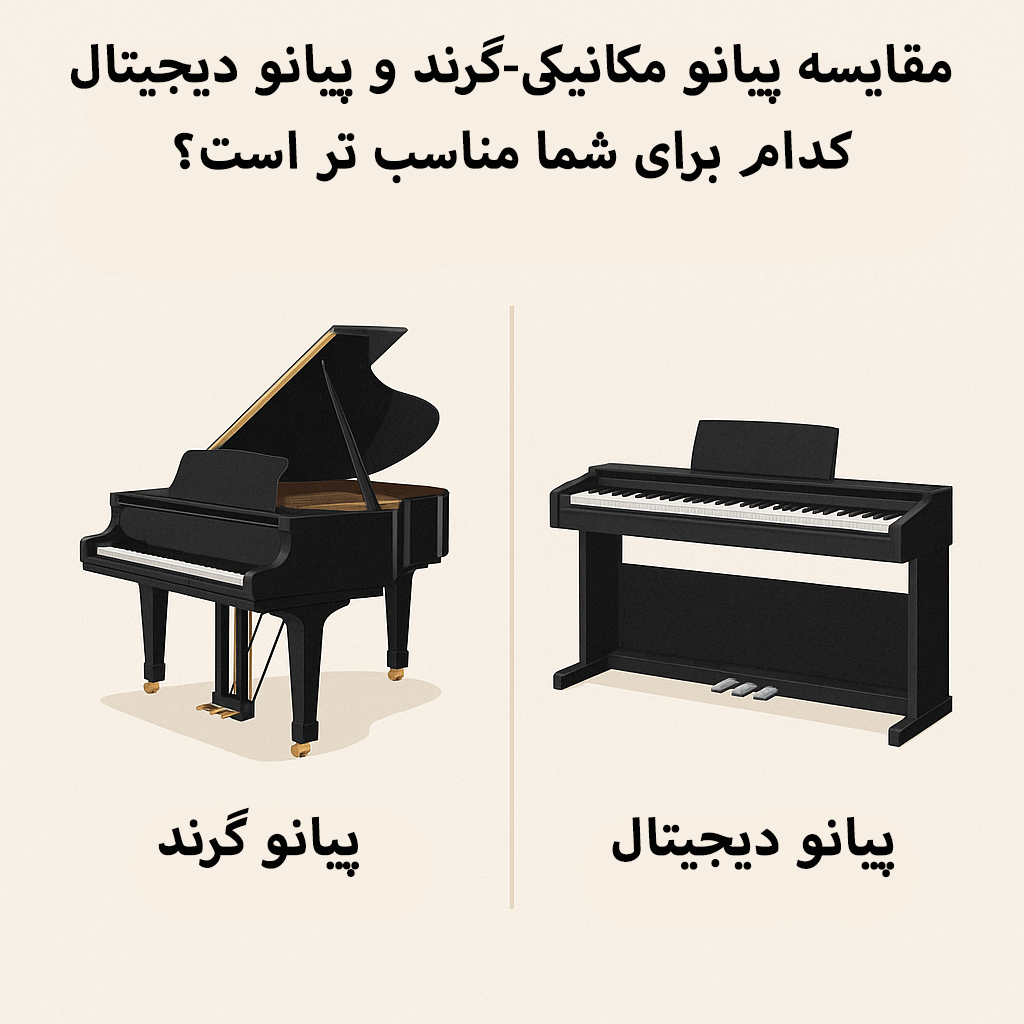 مقایسه پیانو مکانیکی و پیانو دیجیتال
