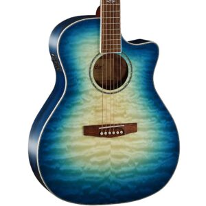 بریج گیتار آکوستیک Acoustic Guitar Cort GA-QF - Coral Blue Burst