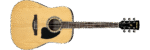 نمای افقی گیتار آکوستیک Acoustic Guitar IBANEZ PF15-NT