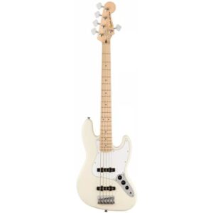 نمای کامل و اصلی گیتار بیس Guitar Bass Squier Affinity Jazz Bass V Maple - Olympic White