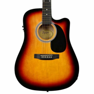 بادی گیتار آکوستیک SQUIER SA-105CE DREADNOUGHT SUNBURST
