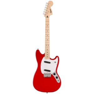 نمای کامل و اصلی گیتار الکتریک Squier Sonic mustang - Torino Red